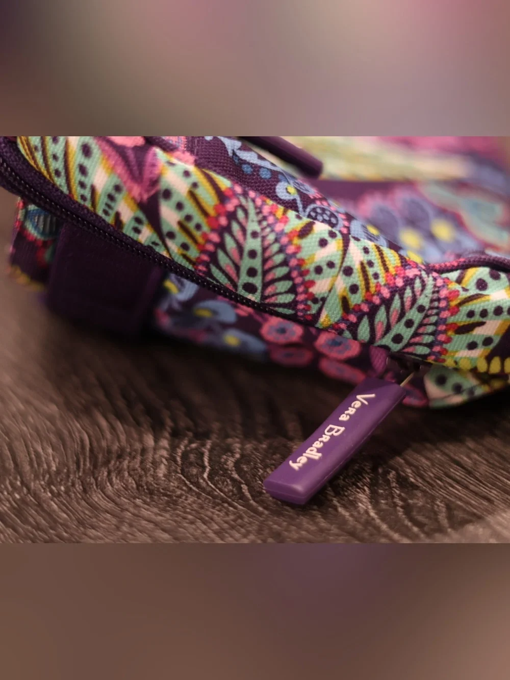 Vera Bradley Purple Paisley Performance Twill Belt Bag Crossbody Fanny Pack